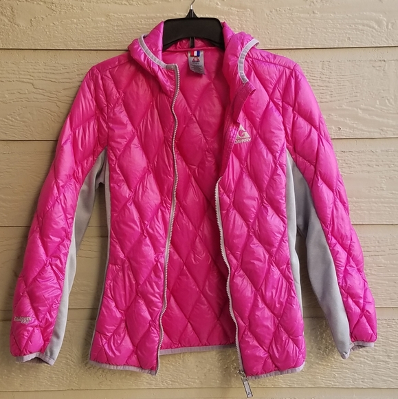 Gerry Weber Jackets \u0026 Coats | Gerry Fillpower 650 Quilted Down Jacket with Hood. | Color: Gray/Pink | Size: LG | Noeso18's Closet
